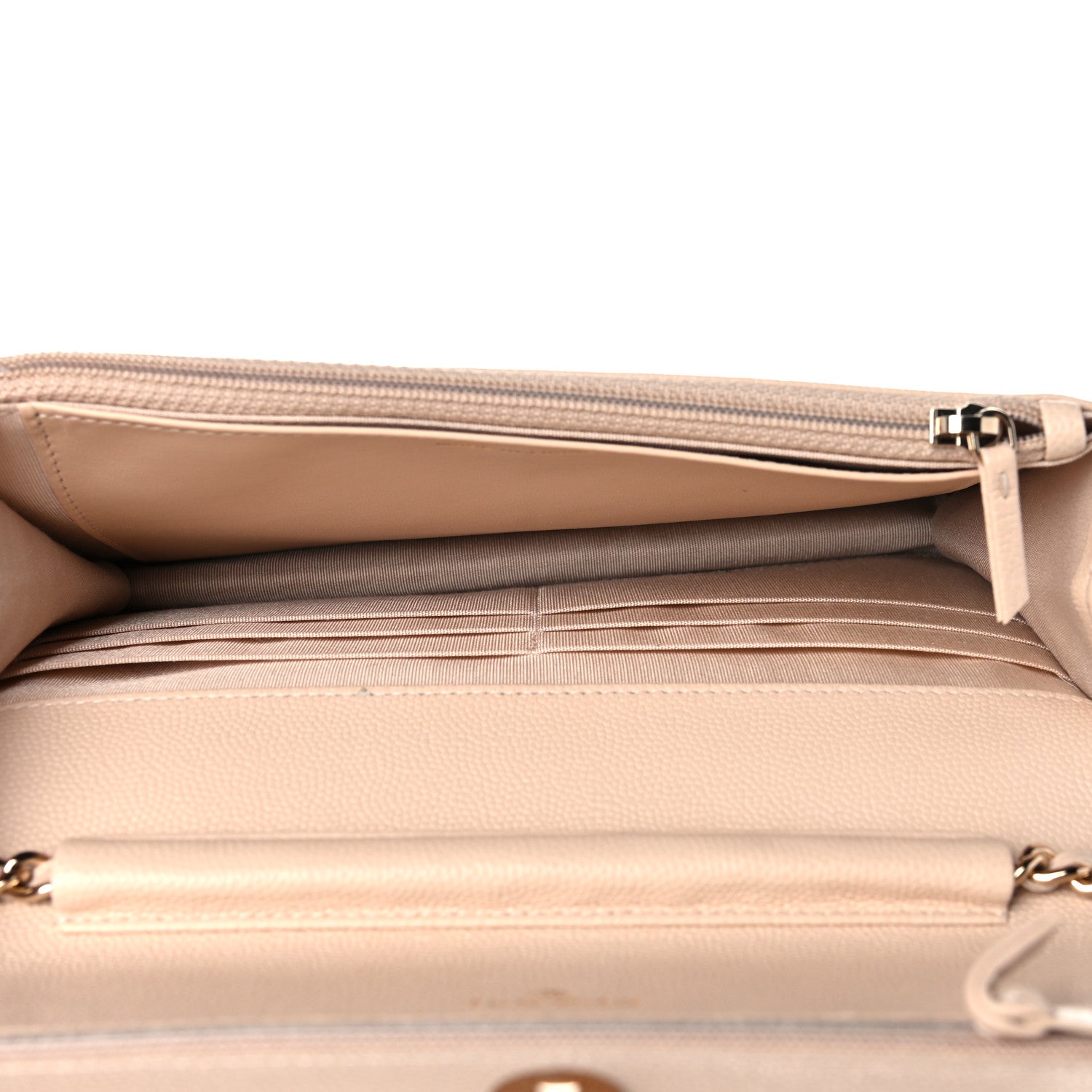 Chanel Caviar Quilted Coco Candy Wallet On Chain WOC Beige 5 of 12