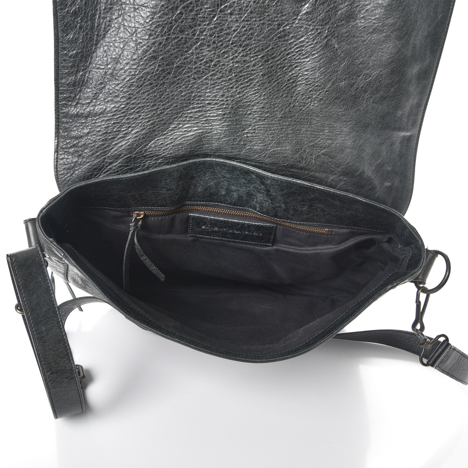 Balenciaga Agneau Folk Messenger Black 5 of 8