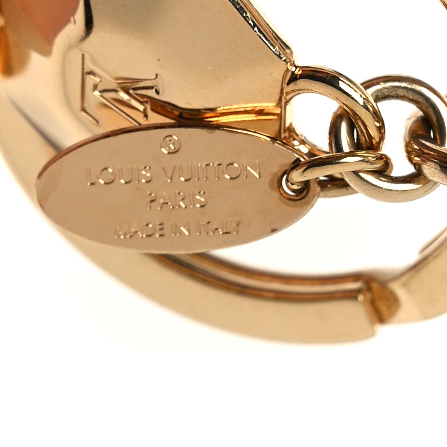 Louis Vuitton LV Facettes Bag Charm Key Holder Gold Gold 3 of 3