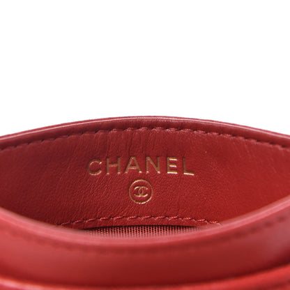 Chanel Goatskin Quilted Chanel 19 Card Holder Red 5 of 8