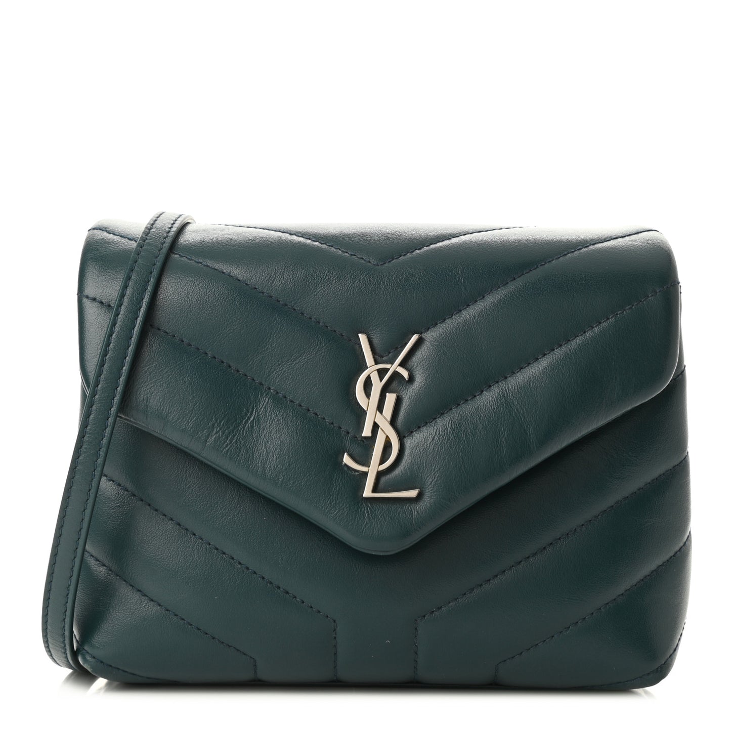 Calfskin Y Quilted Monogram Toy Loulou Satchel Dark Turquoise