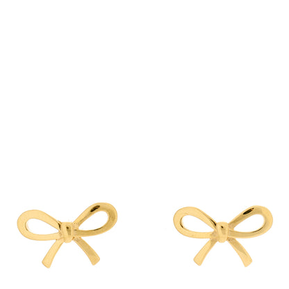 Tiffany 18K Yellow Gold Bow Earrings 1 of 4