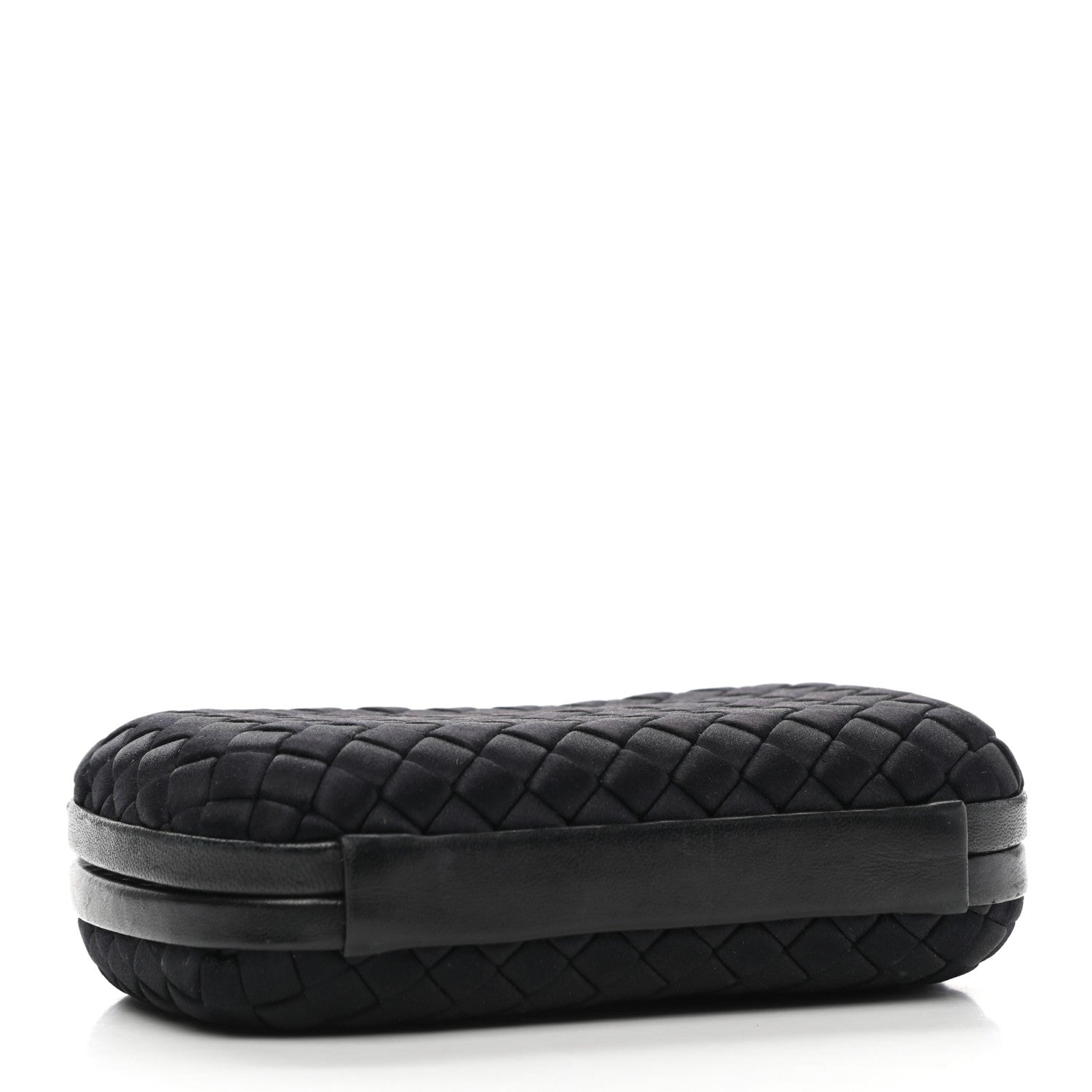 Bottega Veneta Satin Intreccio Impero Knot Clutch Black 3 of 7