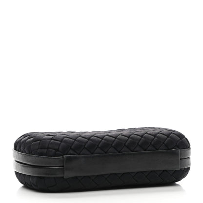 Bottega Veneta Satin Intreccio Impero Knot Clutch Black 3 of 7