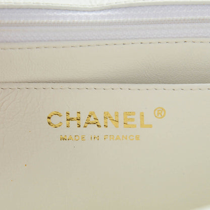 Chanel Caviar Quilted Jumbo Single Flap White 6 of 7