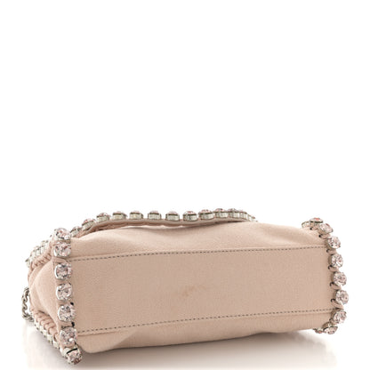 Stella McCartney Shaggy Deer Mini Fold Over Falabella Crystal Crossbody Blush Nude 4 of 10