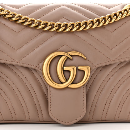 Gucci Calfskin Matelasse Small GG Marmont Shoulder Bag Porcelain Rose 8 of 10
