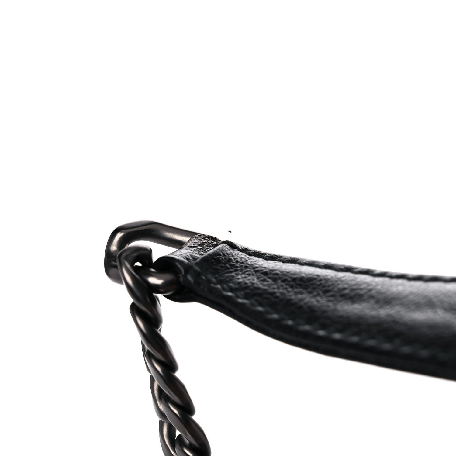 Prada Glace Calfskin Studded Crossbody Black 17 of 18