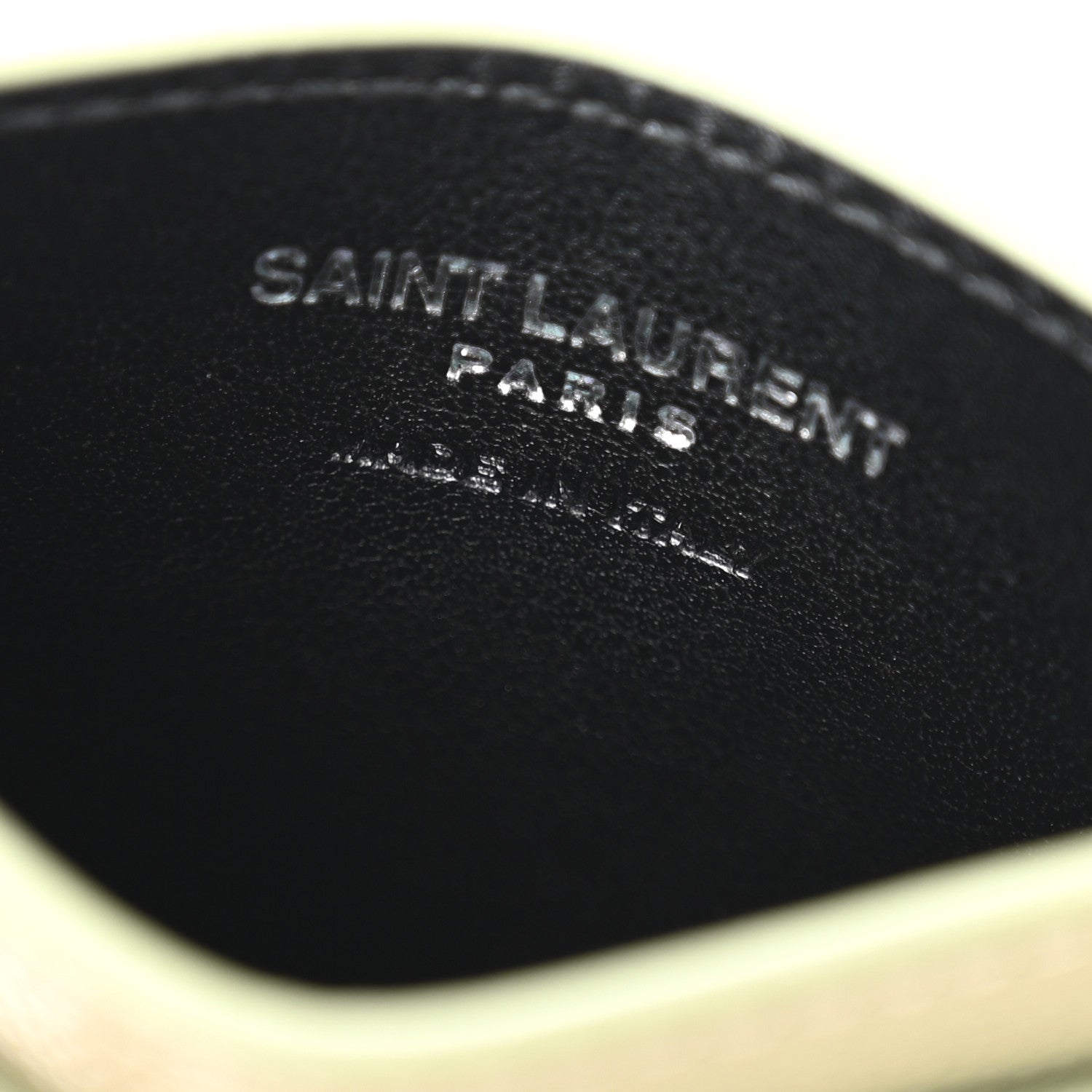 Saint Laurent Grain De Poudre Card Case Light Khaki 6 of 7