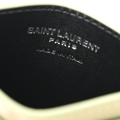 Saint Laurent Grain De Poudre Card Case Light Khaki 6 of 7