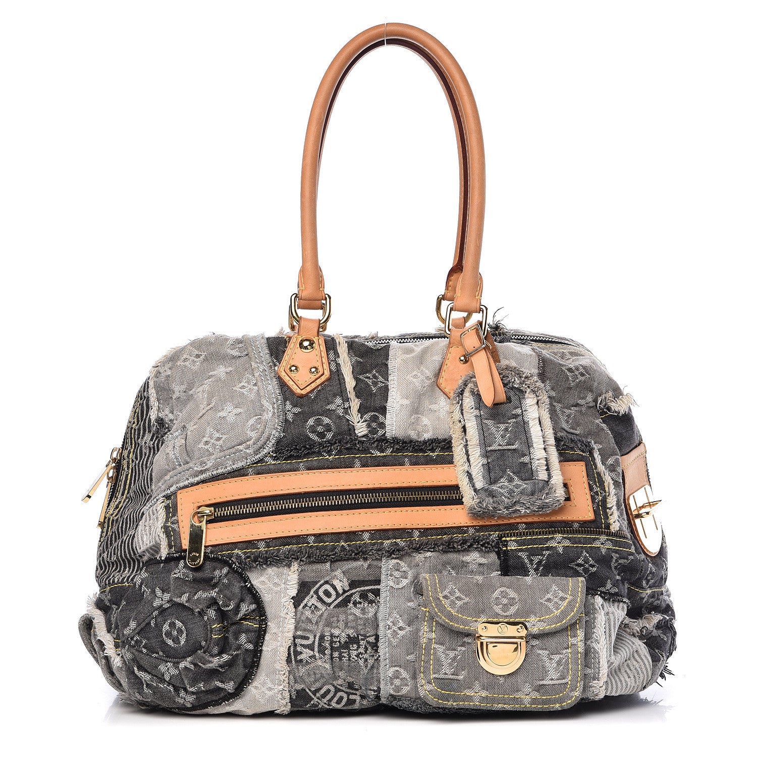 Louis Vuitton Denim Patchwork Bowly Black 1 of 9