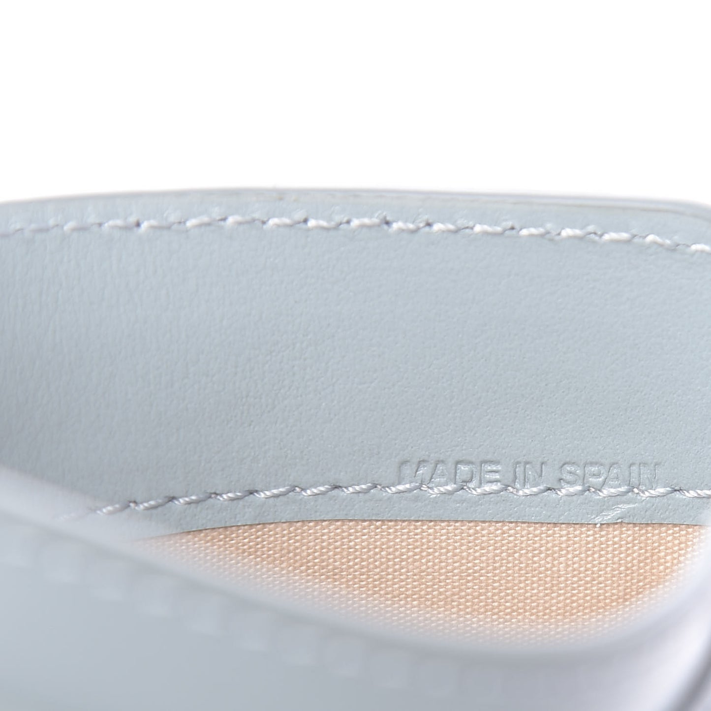 Calfskin C Card Holder Faded Blue