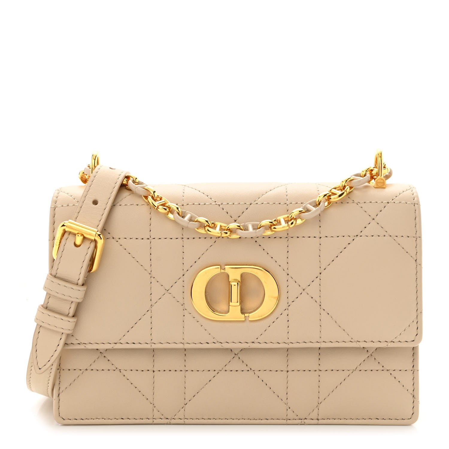 Christian Dior Lambskin Cannage Mini Miss Caro Bag Beige 1 of 15