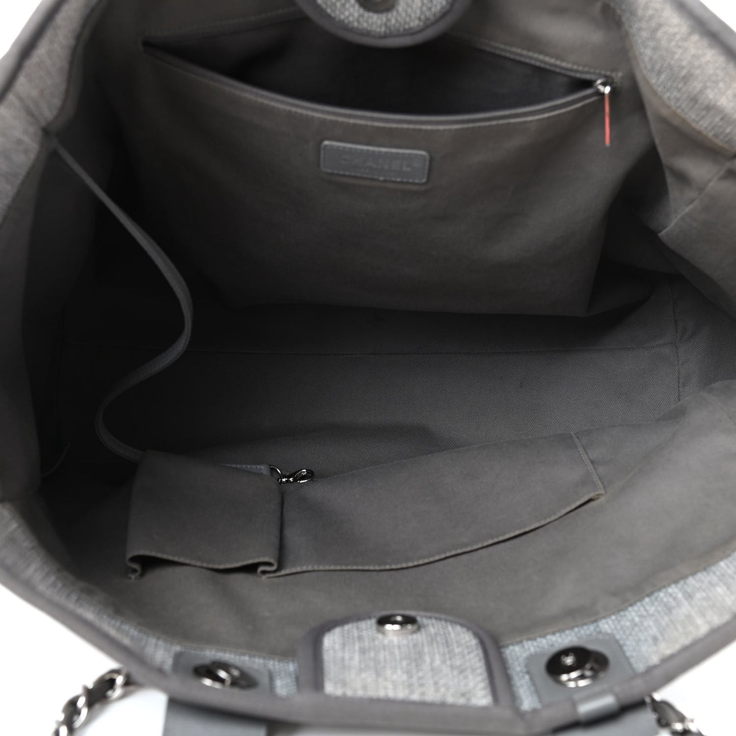 Canvas Large Deauville Tote Grey