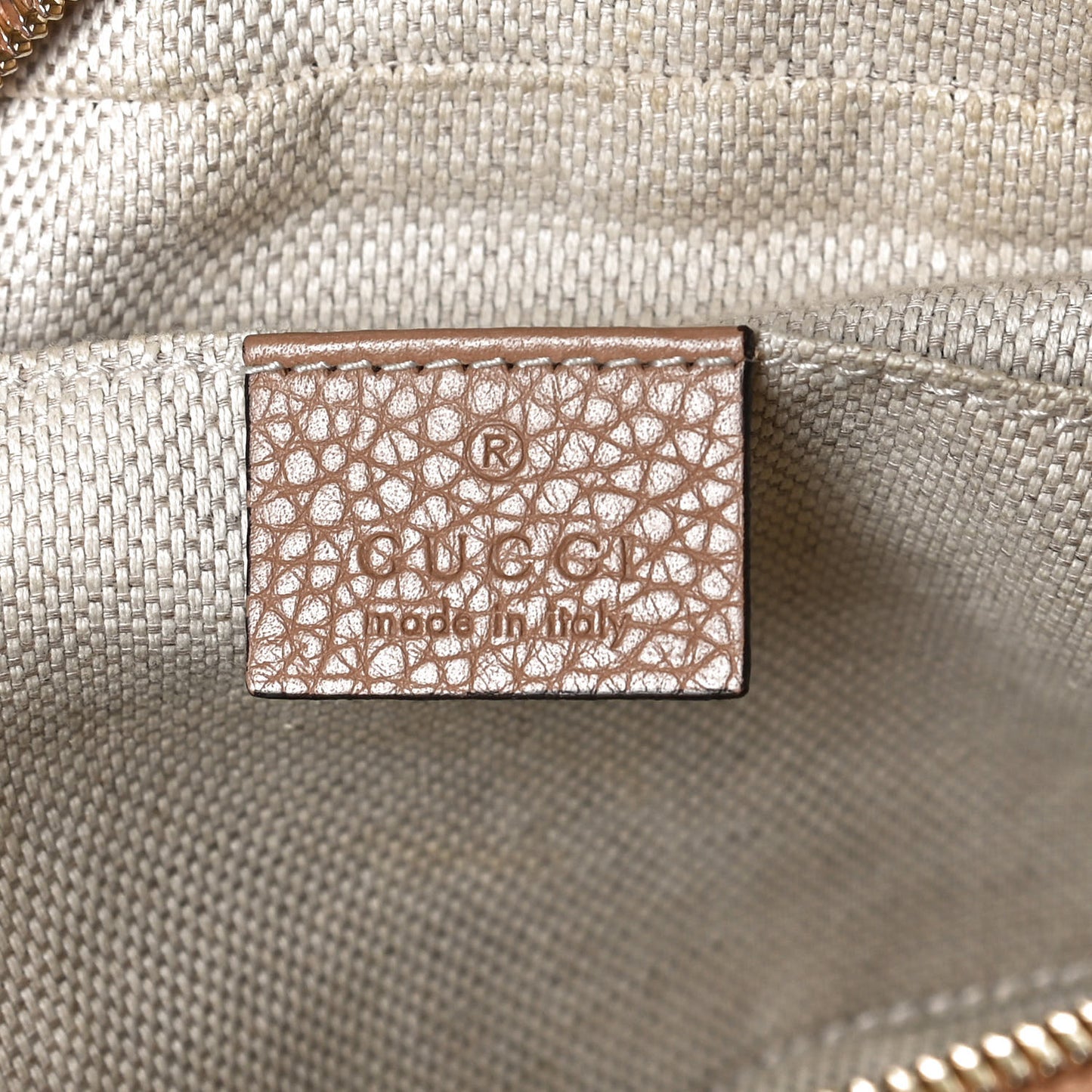 Pebbled Calfskin Small Soho Disco Bag Camelia