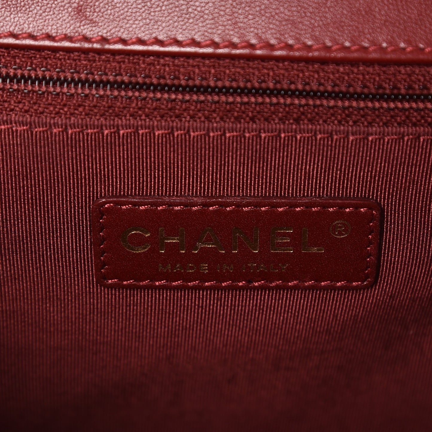 Lambskin Quilted Large Boy Flap Red