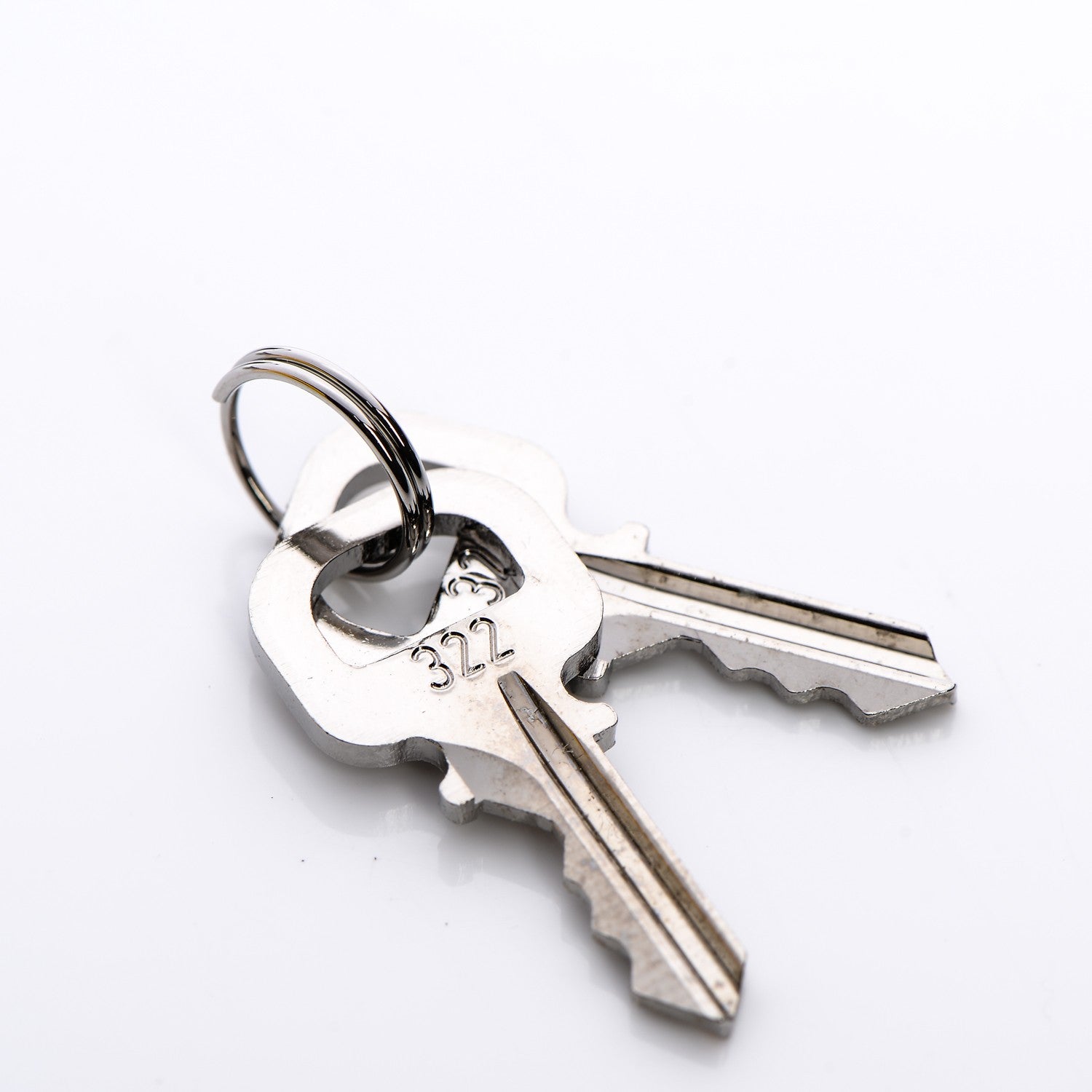 Louis Vuitton Polished Silver Lock and Key Set 3 of 5