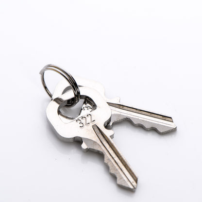 Louis Vuitton Polished Silver Lock and Key Set 3 of 5