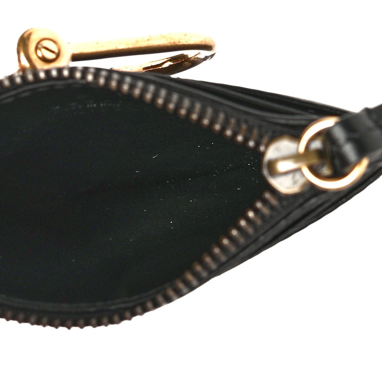Gucci Calfskin Matelasse Chevron GG Marmont Key Case Card Holder Black 5 of 12
