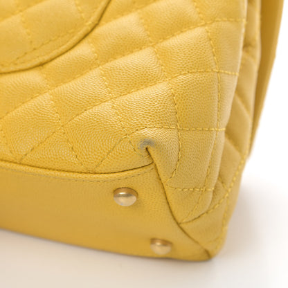 Chanel Caviar Quilted Small Coco Handle Flap Yellow 11 of 13