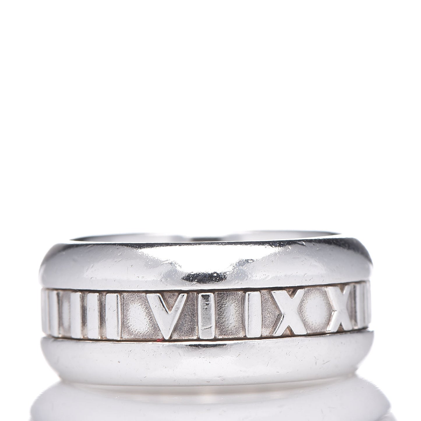 Sterling Silver 10mm Atlas Band Ring 57 8