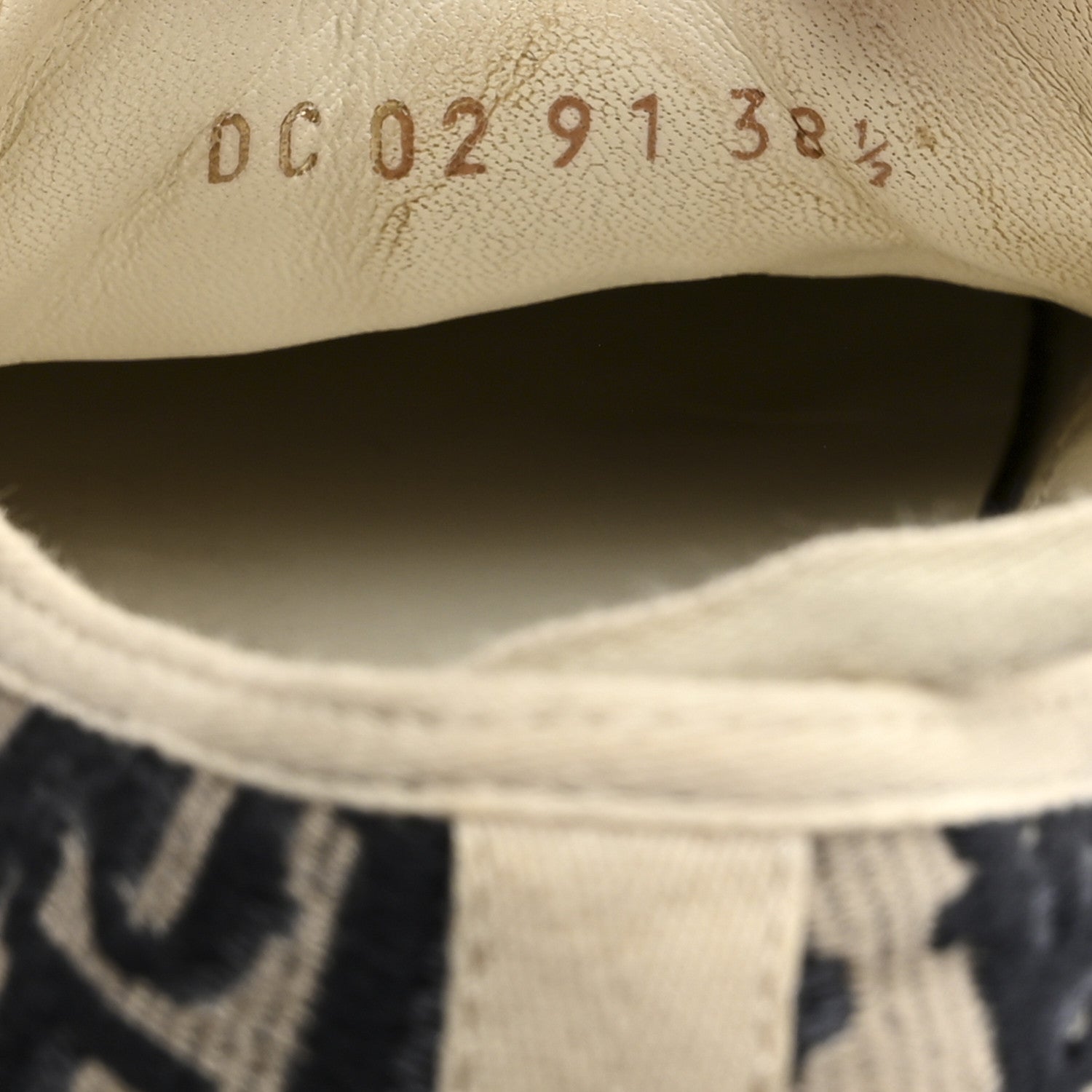 Christian Dior Canvas Oblique Walk 'N' Dior Low Top Sneakers 38.5 Deep Blue 9 of 10