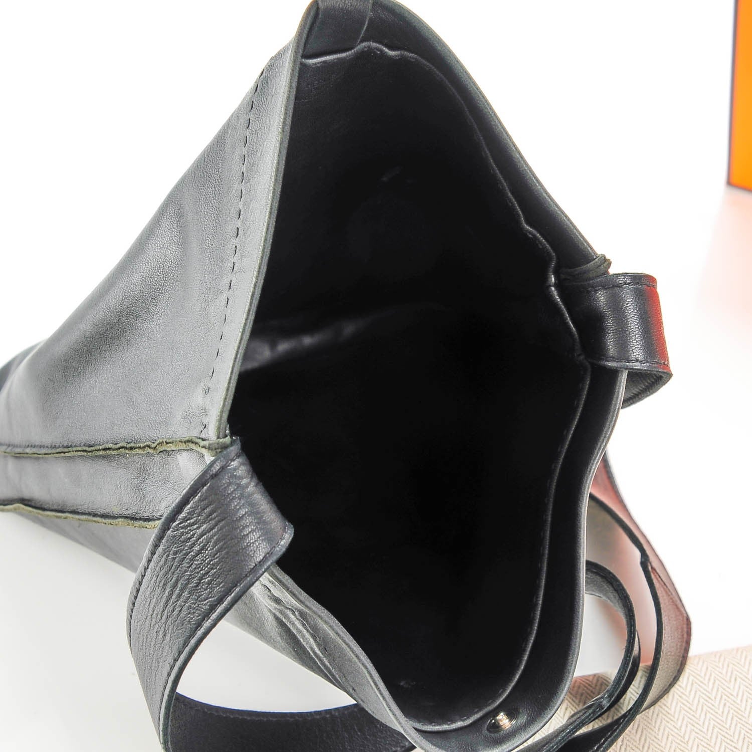 Hermes Lambskin Toudou Perfore Crossbody Bag Black 5 of 7
