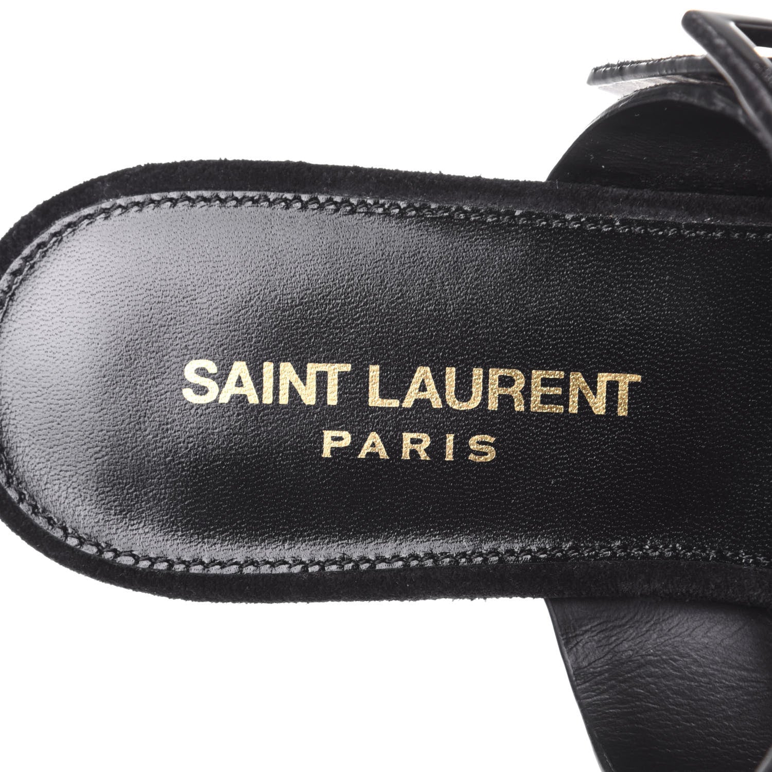 Saint Laurent Suede Otterproof Nikel Pallidio Sandals 38 Black 9 of 11