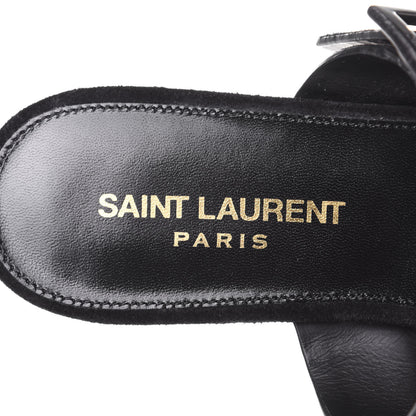 Saint Laurent Suede Otterproof Nikel Pallidio Sandals 38 Black 9 of 11