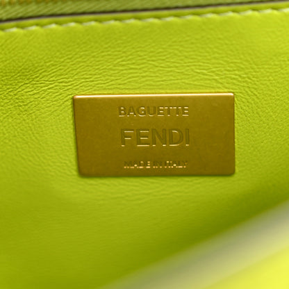 Fendi Nappa FF Embossed Small Midi Chain Baguette Wasabi 6 of 10