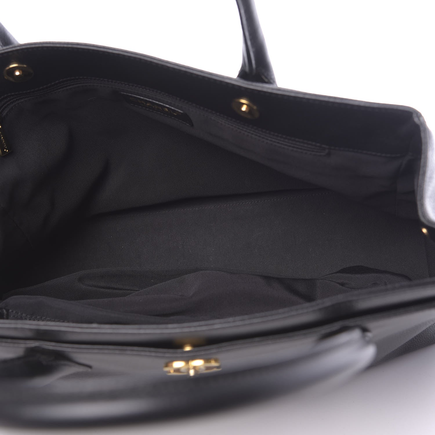 Chanel Calfskin Cerf Shopper Tote Black 5 of 16
