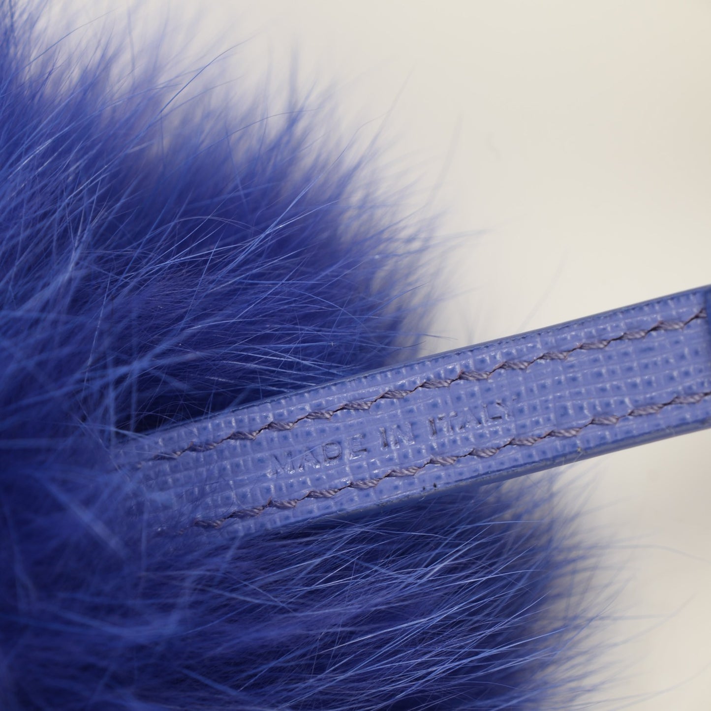 Fox Fur Pom Pom Bag Charm Berry