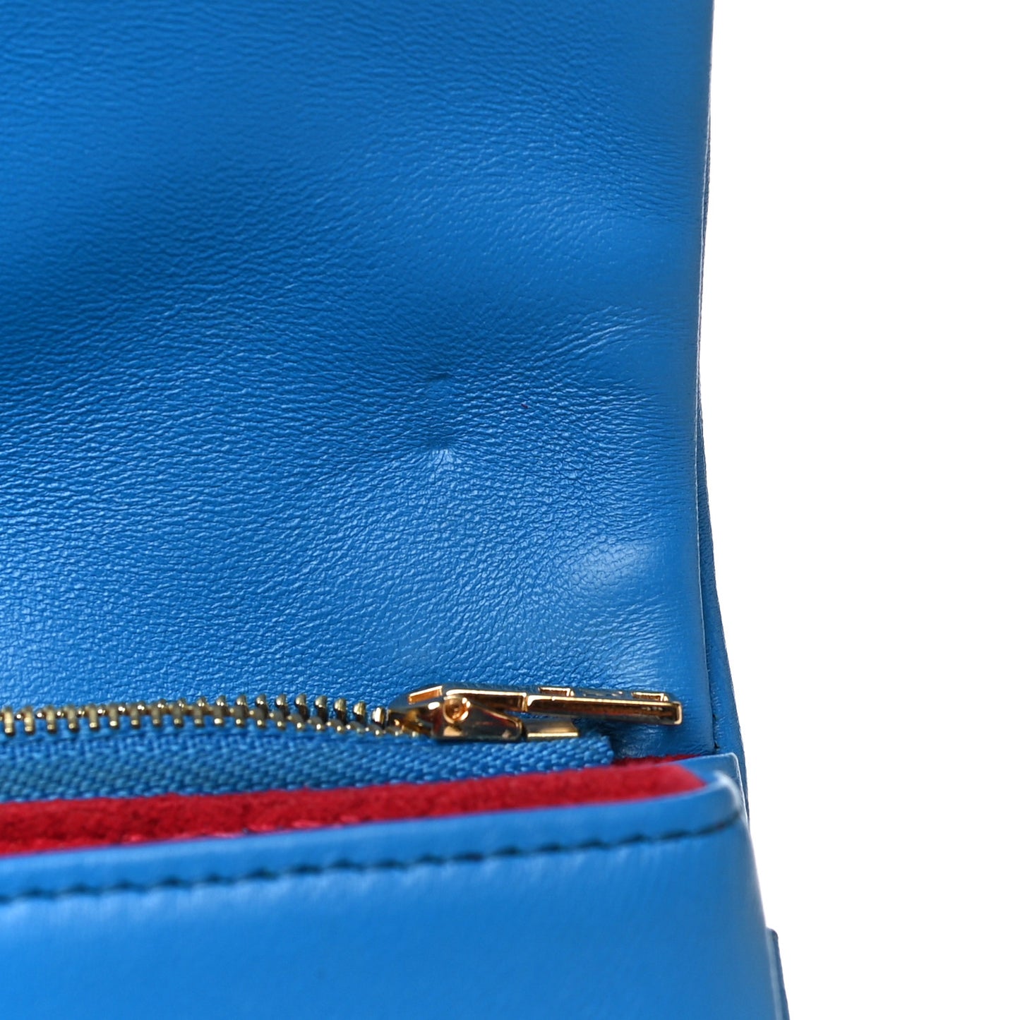 Lambskin Embossed Monogram Vuittamins Pochette Coussin Blue Red