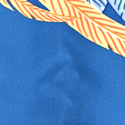 Hermes Silk Giant Toucans De Paradis Scarf 140 Bleu Cobalt Orange 5 of 13