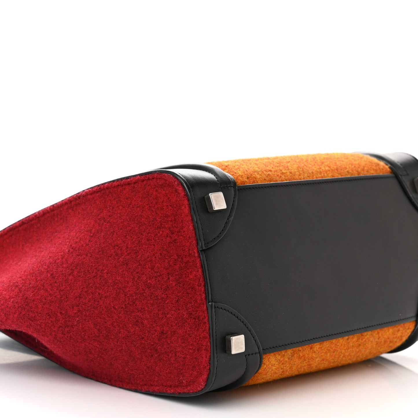 Felt Smooth Calfskin Micro Tri-Color Luggage Orange