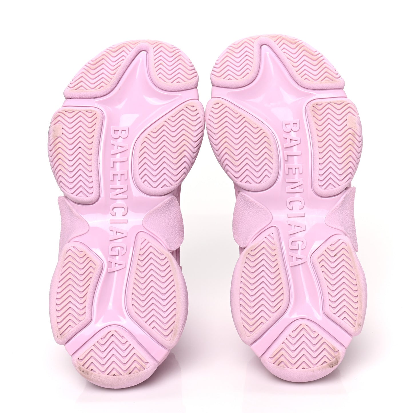 Technical Fabric Mesh Allover Logo Womens Triple S Sneakers 37 Pink White