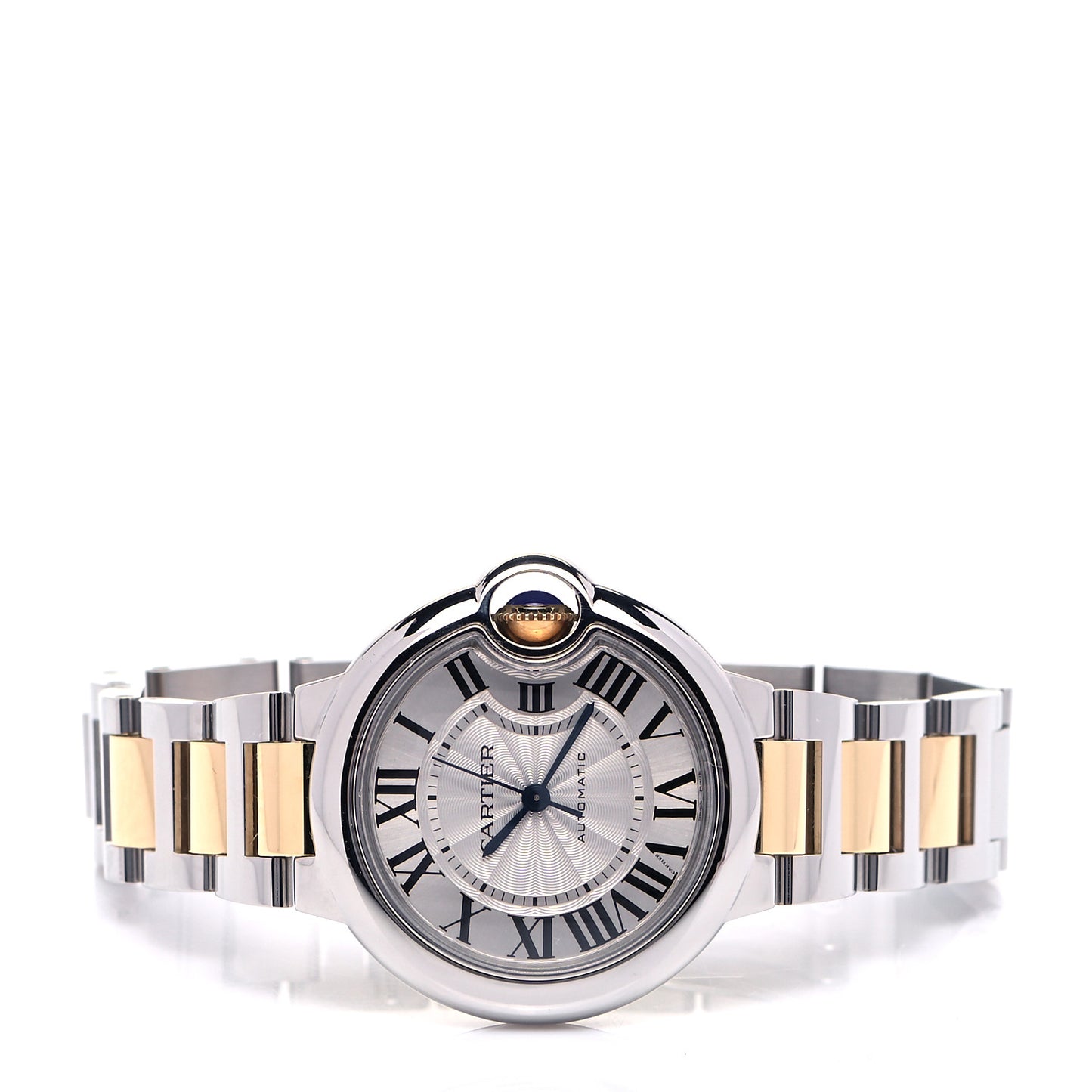 Stainless Steel 18K Yellow Gold 33mm Ballon Bleu De Cartier Automatic Watch