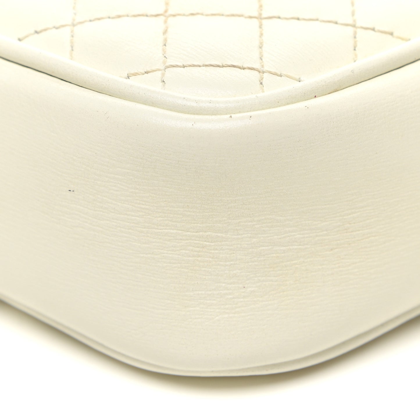 Calfskin Web Trapuntata Mini Shoulder Bag Off White
