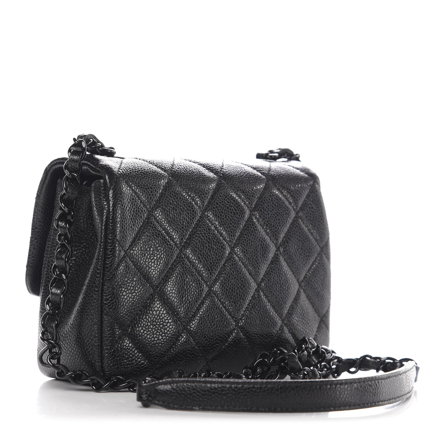 Chanel Caviar Quilted Incognito Mini Square Flap Black 3 of 11