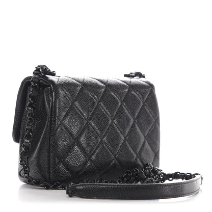 Chanel Caviar Quilted Incognito Mini Square Flap Black 3 of 11