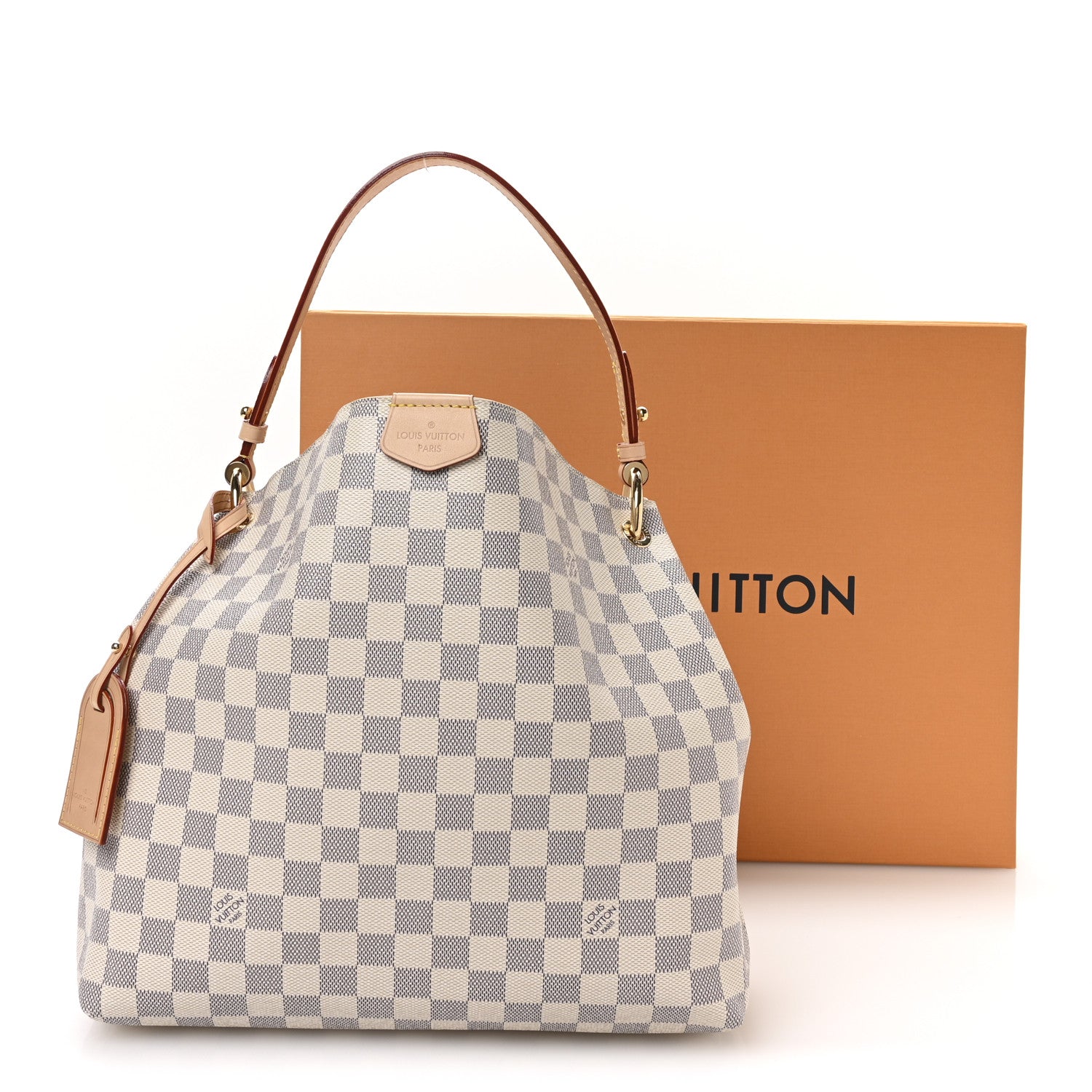 Louis Vuitton Damier Azur Graceful PM Rose Ballerine 10 of 10