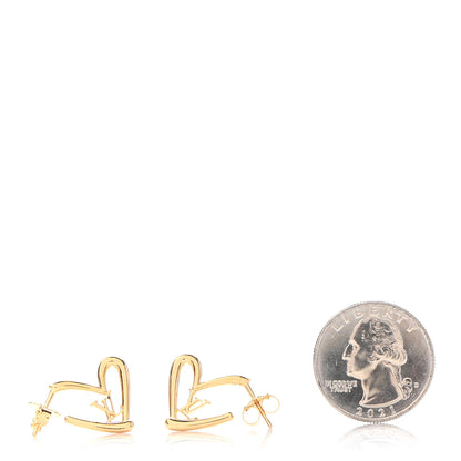 Louis Vuitton Metal Fall In Love Hoop Earrings PM Gold 2 of 5