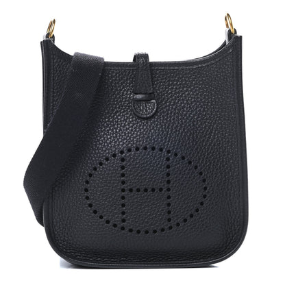 Hermes Taurillon Clemence Evelyne TPM Black 1 of 11