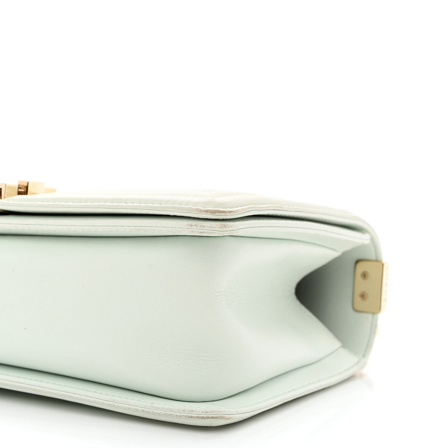 Chanel Lambskin Quilted New Medium Boy Flap Light Green 11 of 14