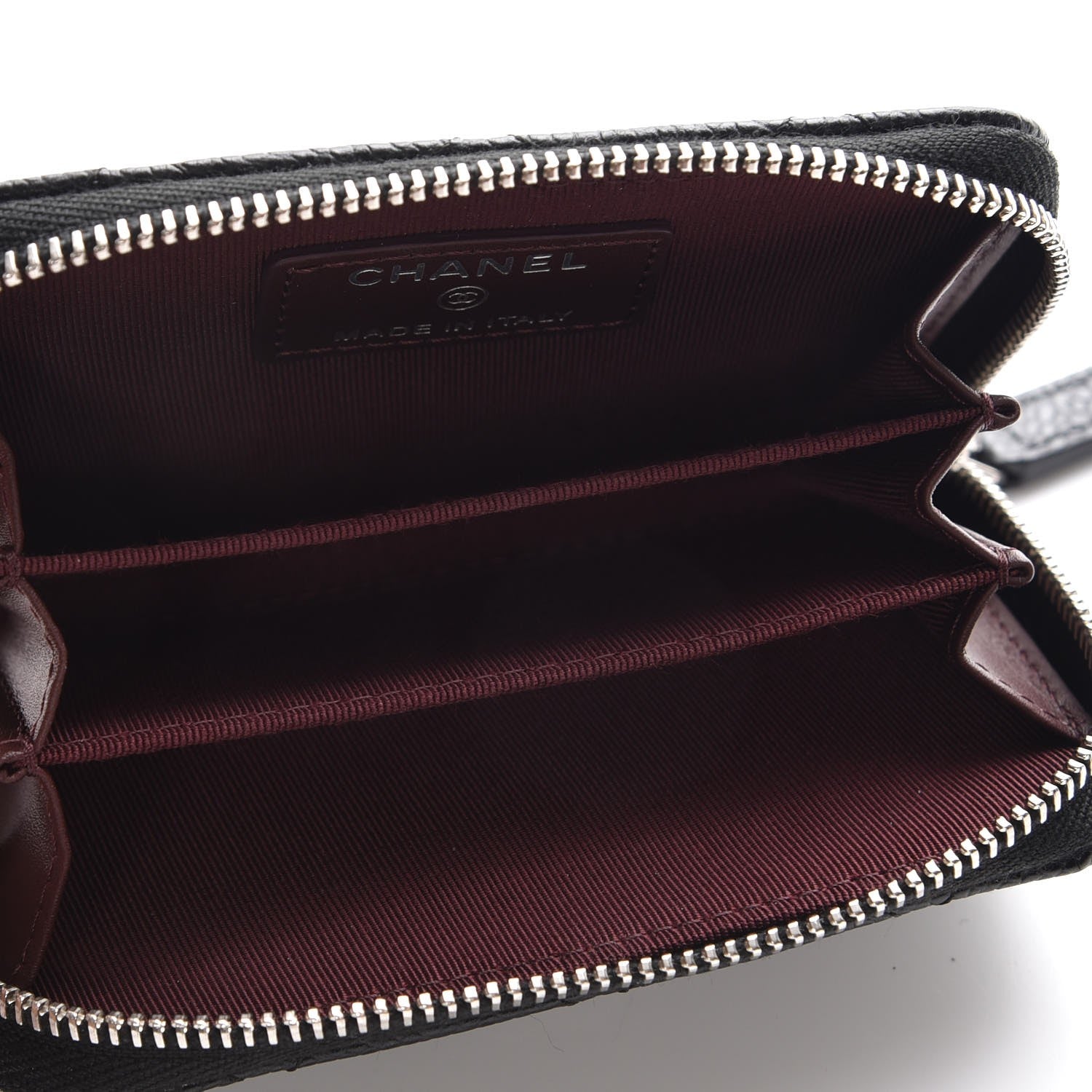Chanel Caviar Quilted Zip Coin Purse Black 5 of 8