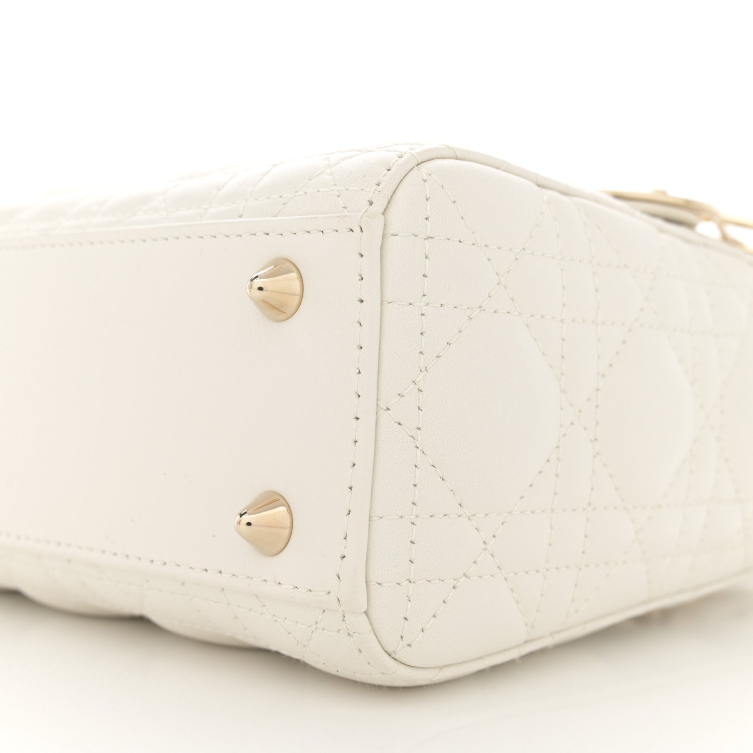 Christian Dior Lambskin Cannage Small My ABCDior Lady Dior White 10 of 10