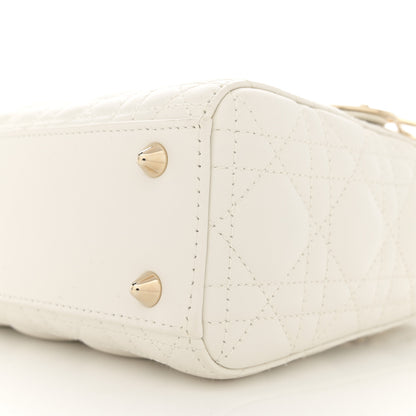 Christian Dior Lambskin Cannage Small My ABCDior Lady Dior White 10 of 10