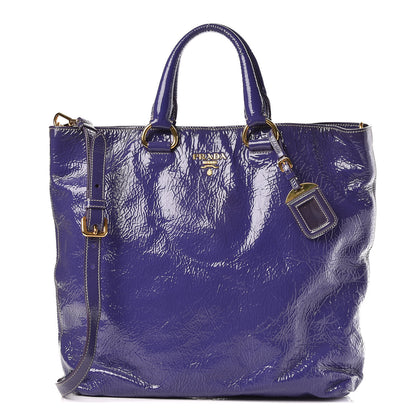 Prada Vernice Naplak Shopping Tote Iris 1 of 12