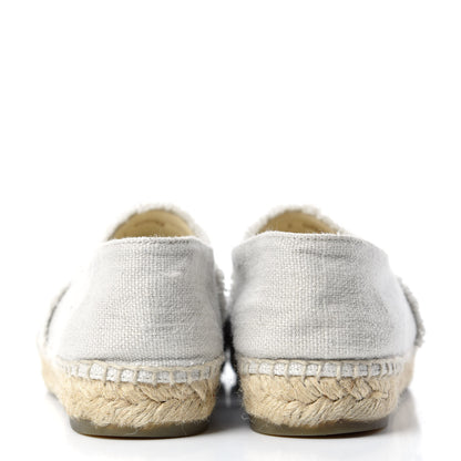 Chanel Linen CC Espadrilles 36 Beige Black 7 of 10