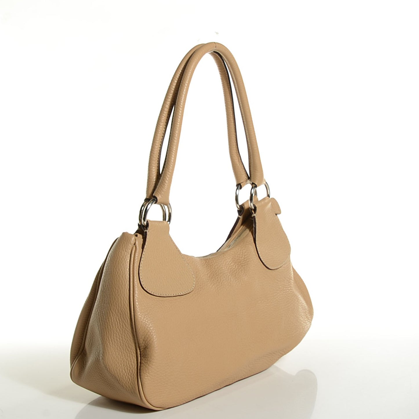 Vitello Daino Shoulder Bag Sabbia